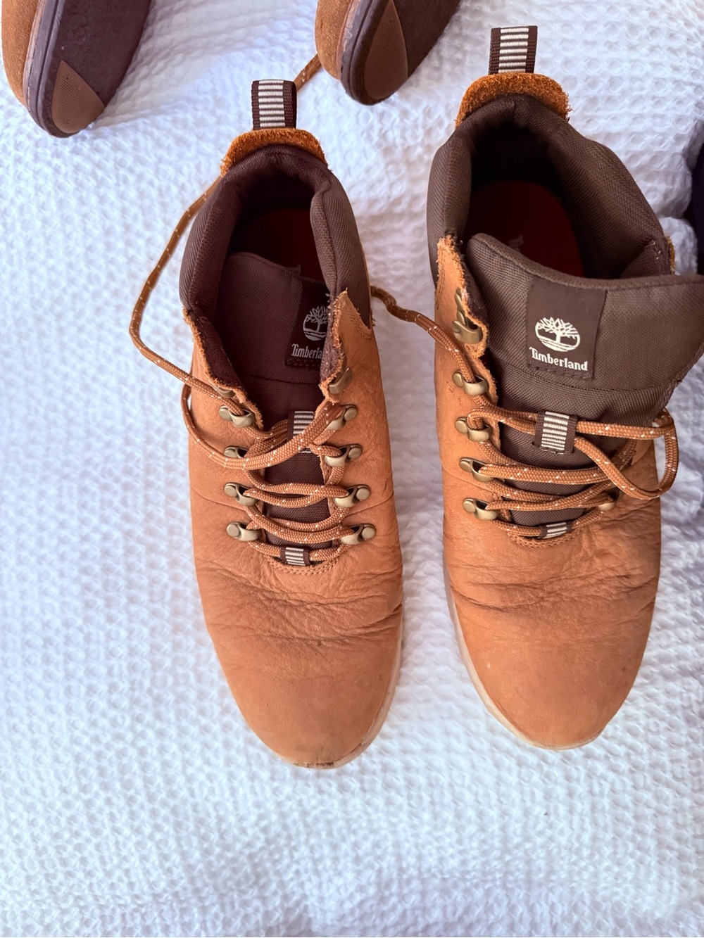 Timberland Men's Tan/Brown Leather Lace-Up Boots